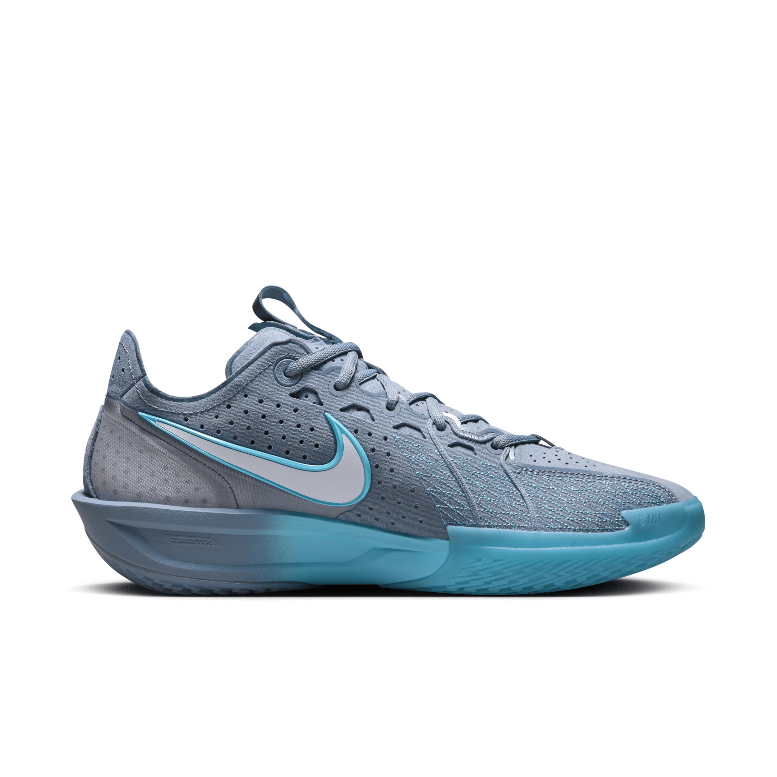 Nike Mens Nike Air Zoom G.T. Cut 3 - Mens Basketball Shoes Ashen Slate/Football Grey/Baltic Blue Product Image