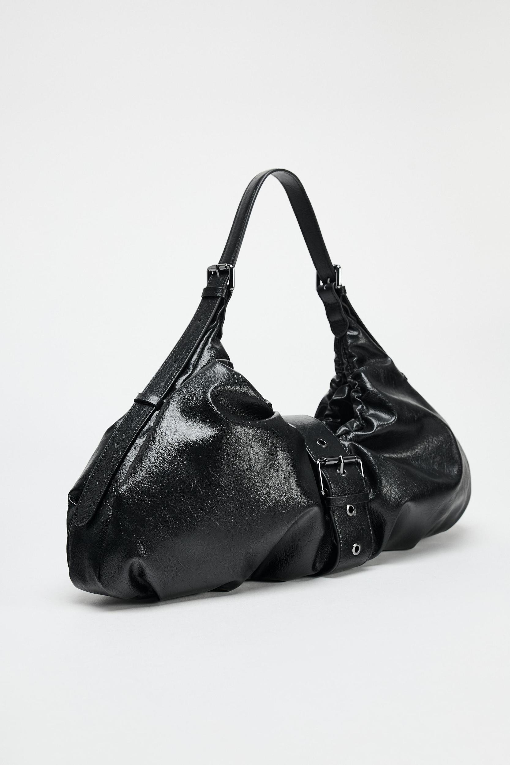 GATHERED BUCKLE MAXI BUCKET BAG Product Image