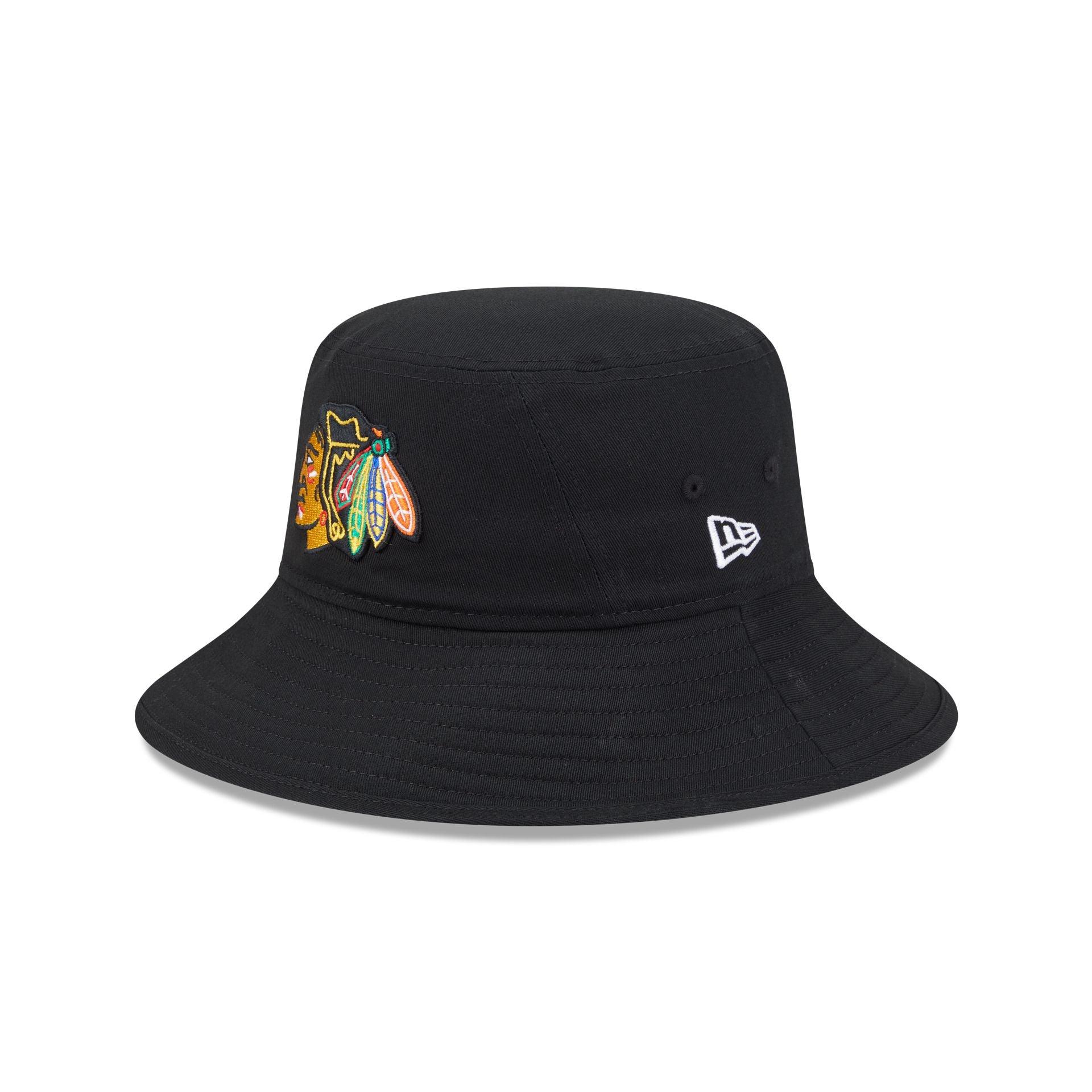 Chicago Blackhawks Black Bucket Hat Hat Male Product Image