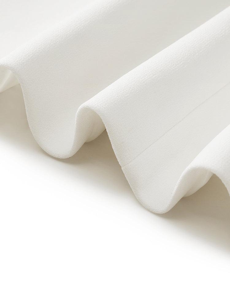 Triacetate Square Neck Double-Breasted Women Mini Dress Product Image