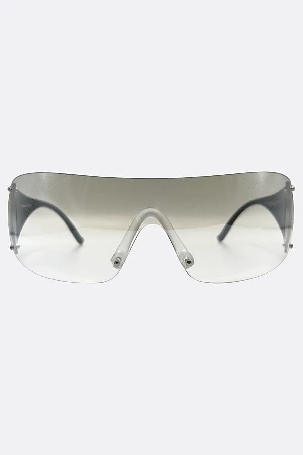 Giant Vintage Sunglasses Giant Vintage Zipper Y2K Shield Sunglasses Womens at Urban Outfitters Product Image