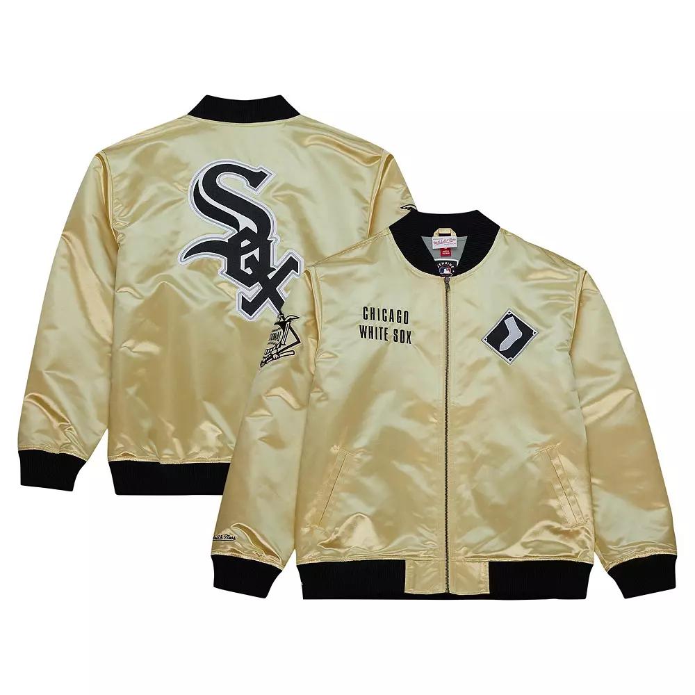 Men's Mitchell & Ness Gold Chicago White Sox OG 2.0 Lightweight Satin Full-Zip Jacket, Size: Large Product Image