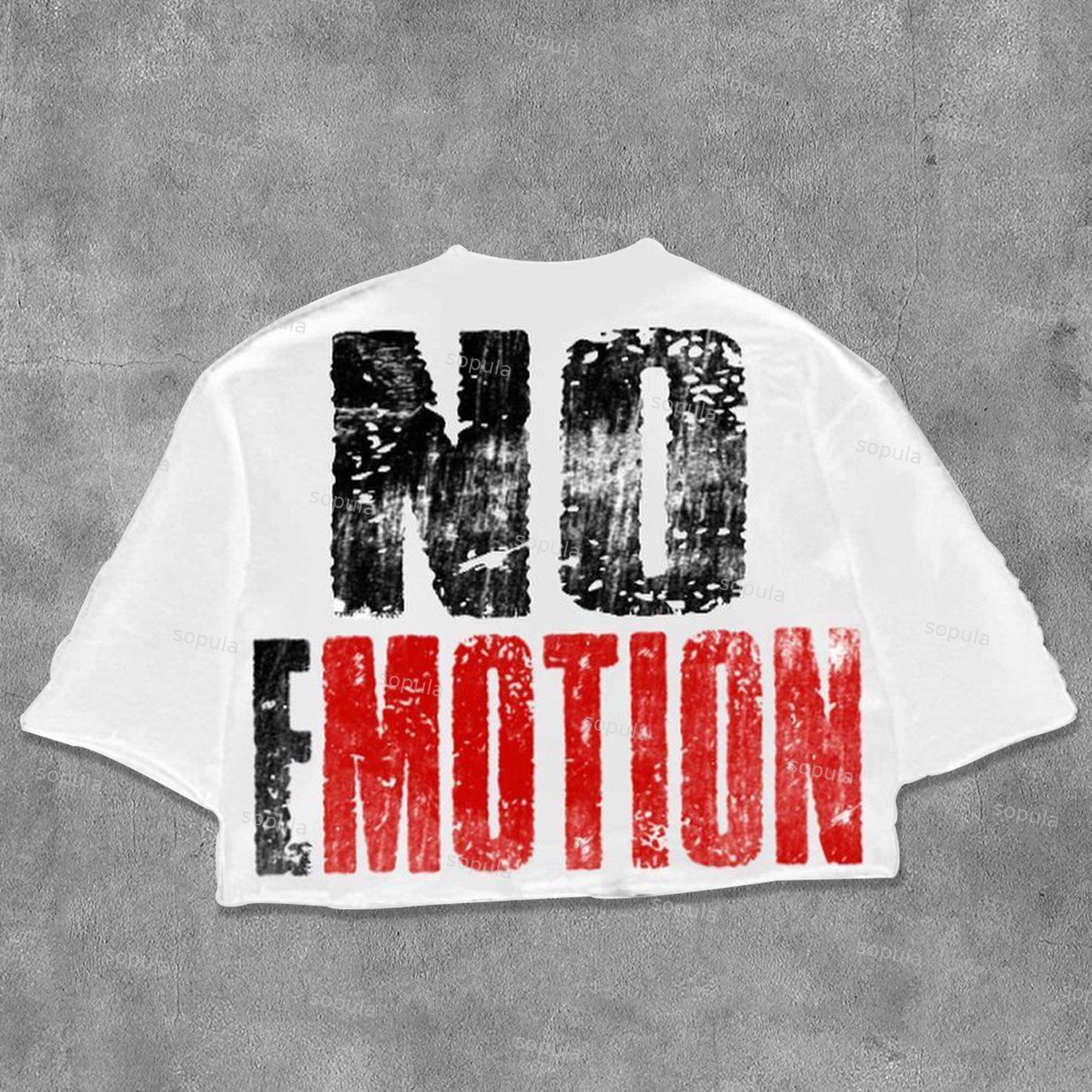 No Emotion Graphics Cotton Cropped T-Shirts Product Image