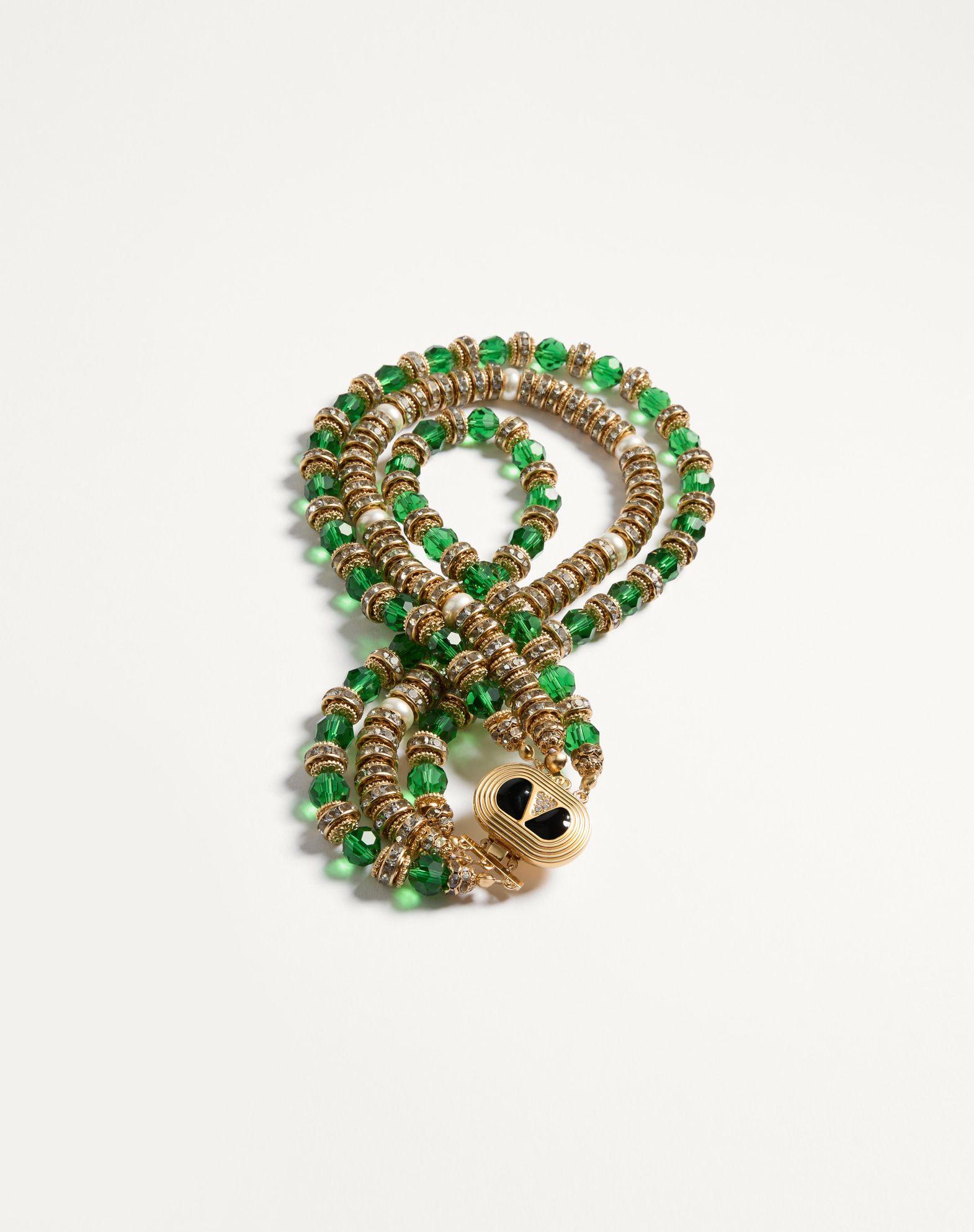 Coeur Royal Necklace In Metal, Enamel, Briole Glass, Pearls And Crystals  Product Image