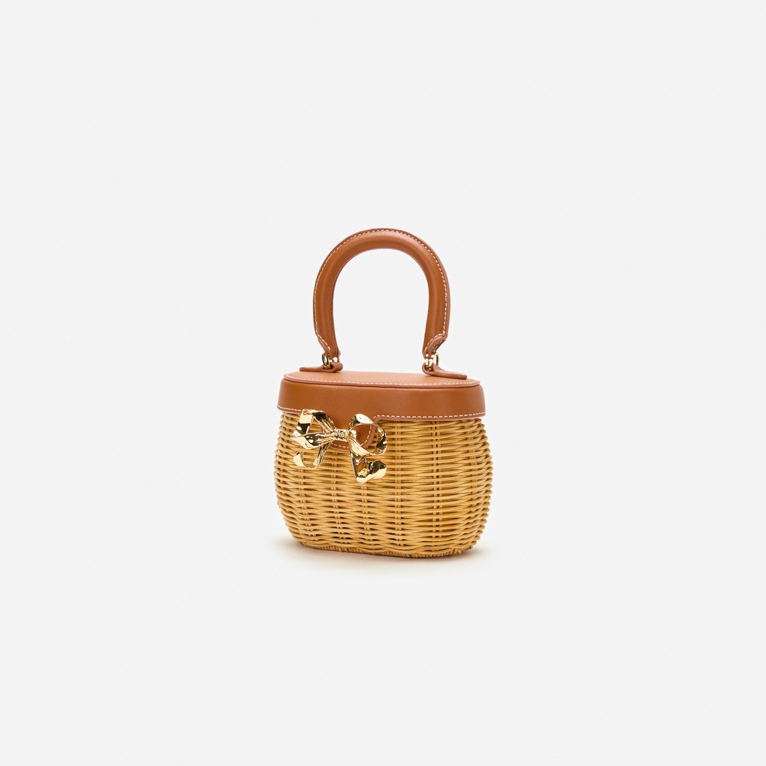 Rattan Bow Basket Bag Product Image