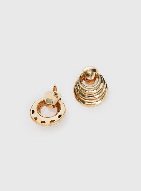 Time Goes By Earrings Gold Product Image
