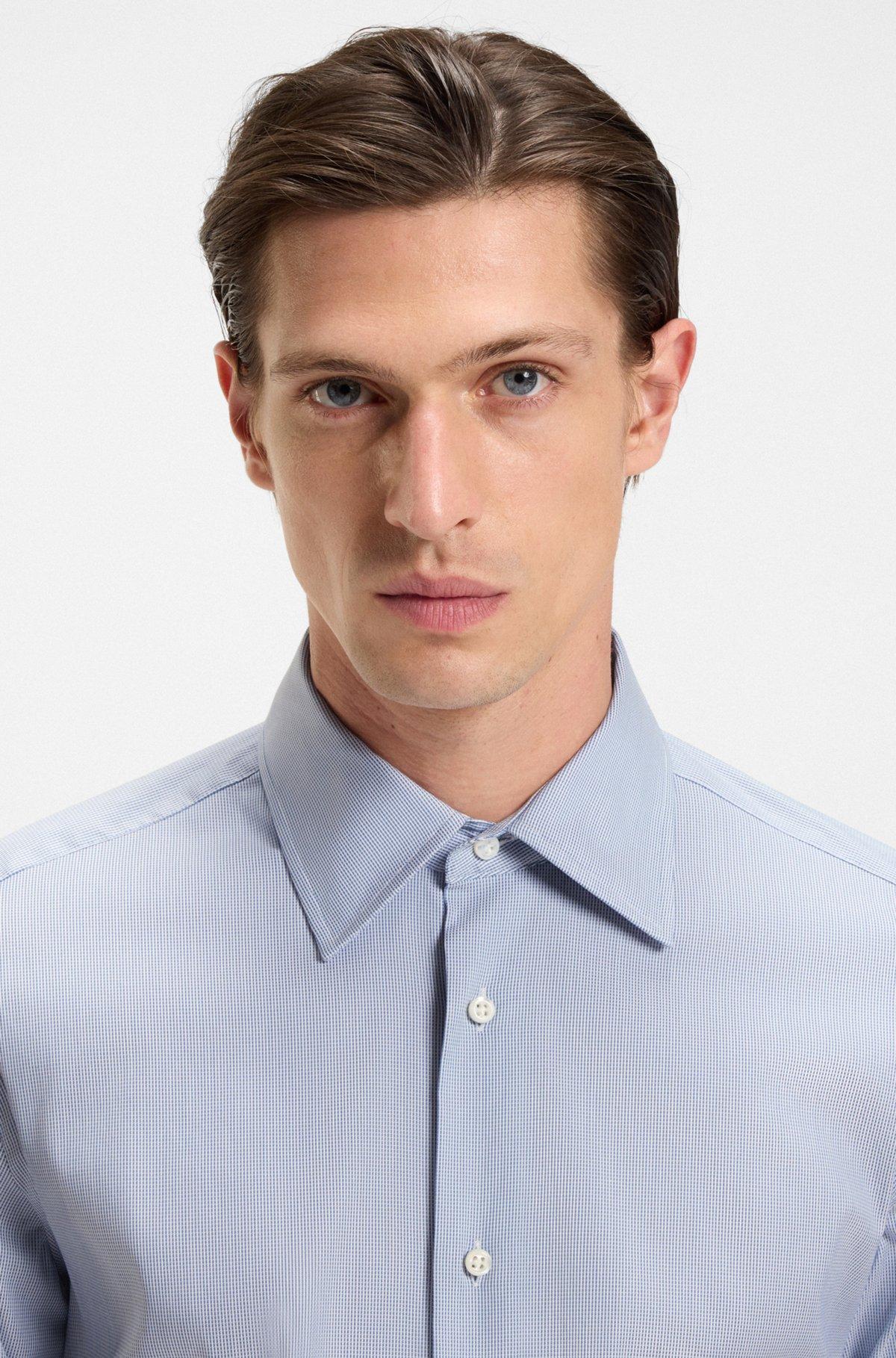 Slim-fit shirt in an Italian cotton blend Product Image