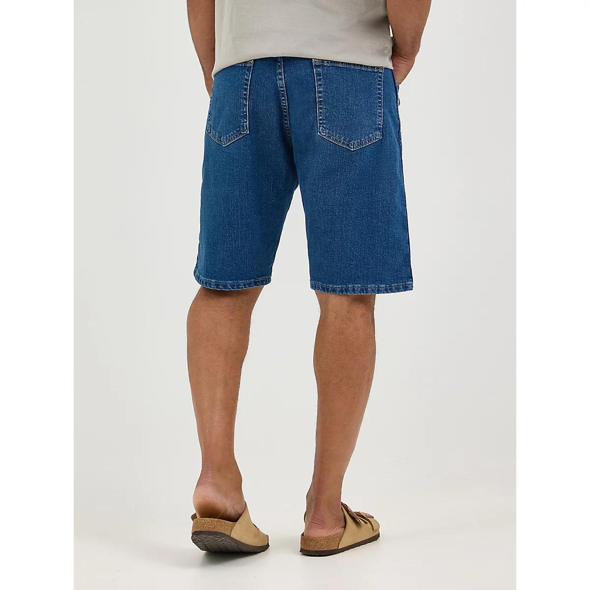 Men's Wrangler® Five Star Premium 5-pocket Relaxed Denim Short in Medium Stone Product Image