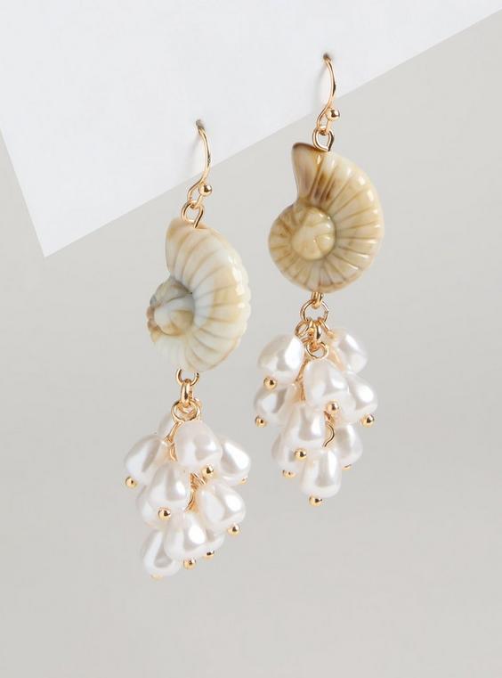 Shell Pearl Statement Earring Product Image