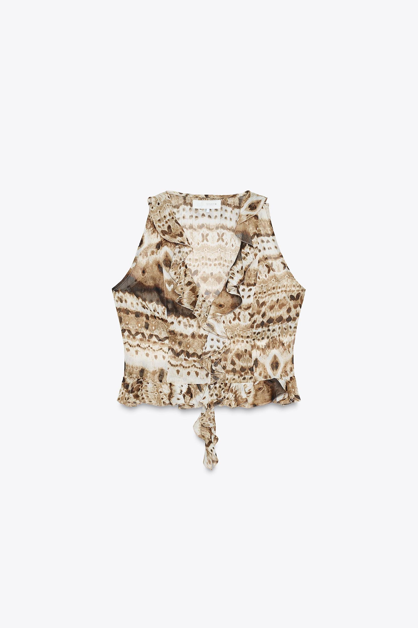 TIE-DYE RUFFLED TOP Product Image