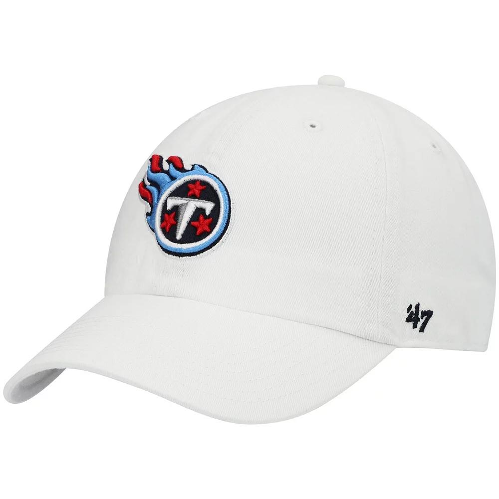 Men's '47 White Tennessee Titans Clean Up Adjustable Hat Product Image