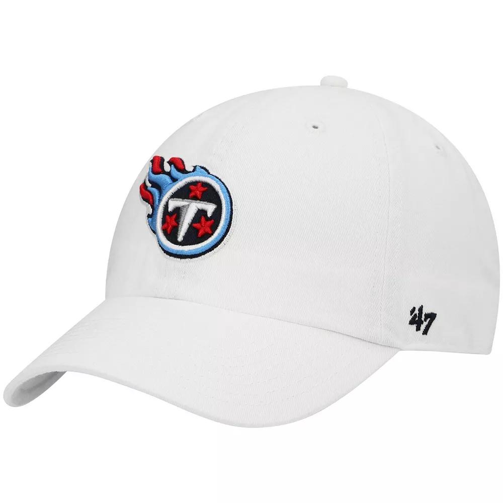 Men's '47 White Tennessee Titans Clean Up Adjustable Hat Product Image
