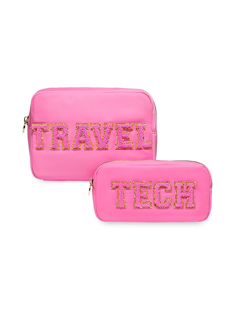 Womens Two-Piece Embroidered Pouch Set Product Image