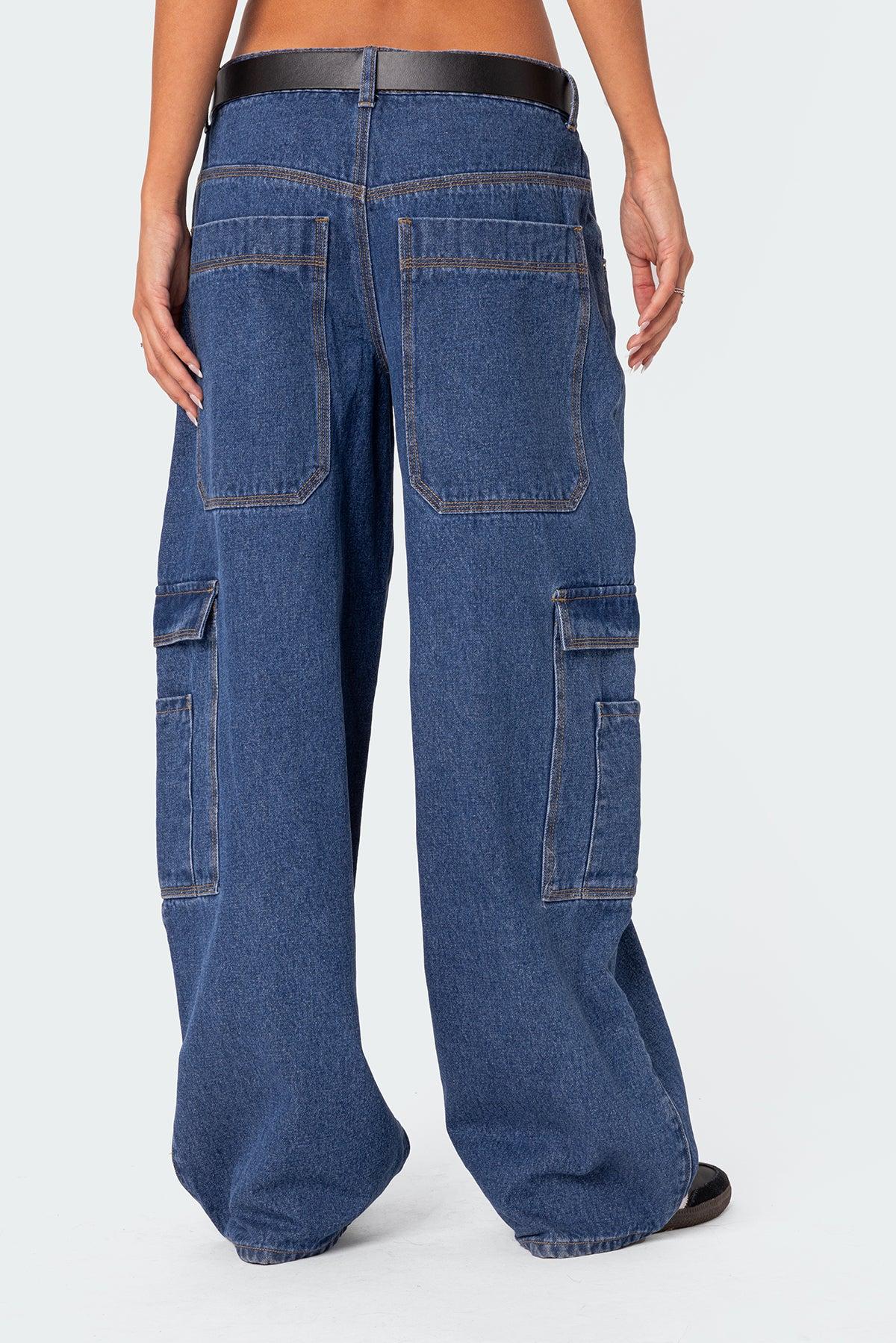 Super Baggy Oversized Belted Jeans Product Image