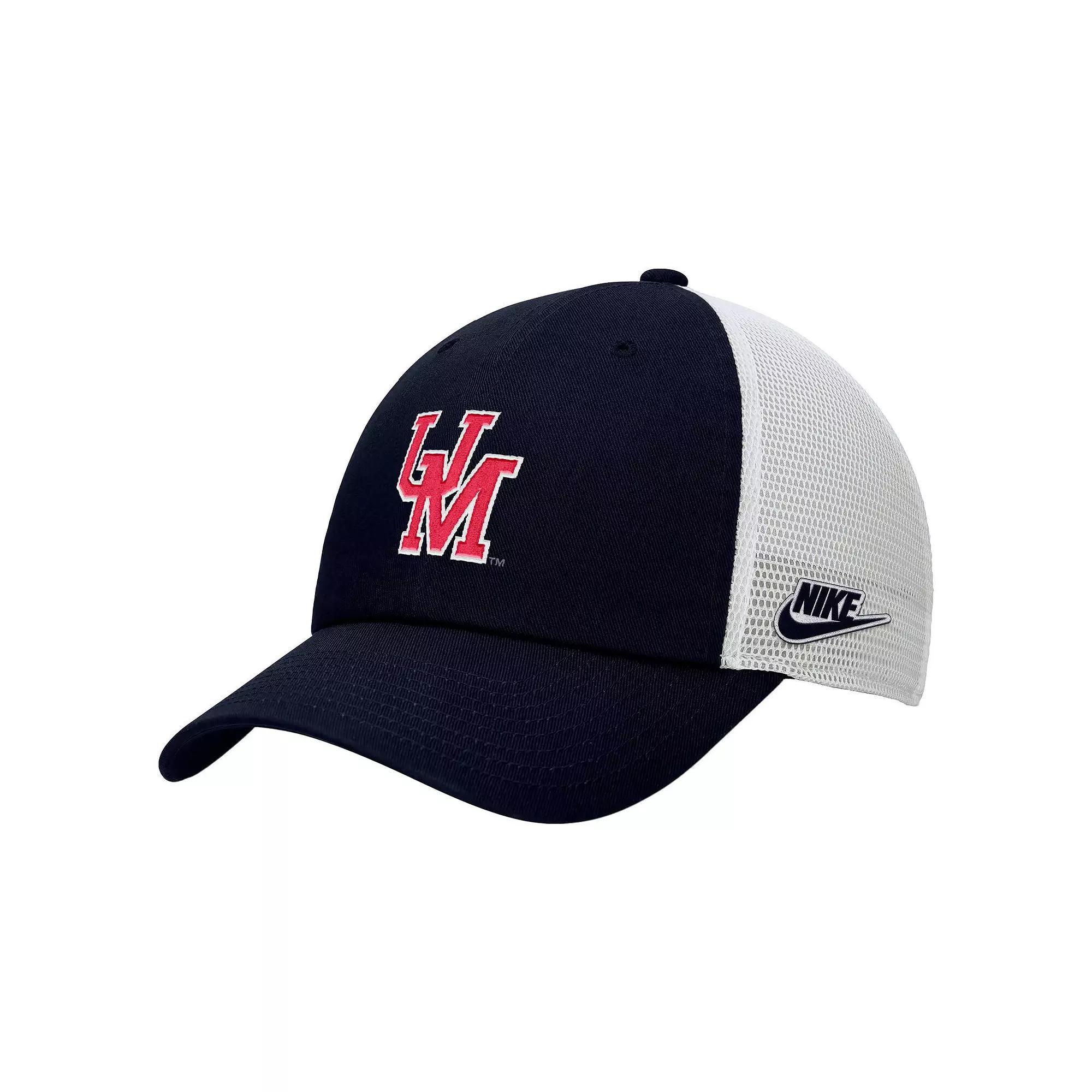 Men's Nike Navy/White Ole Miss Rebels Vintage Club Trucker Adjustable Hat,  Product Image