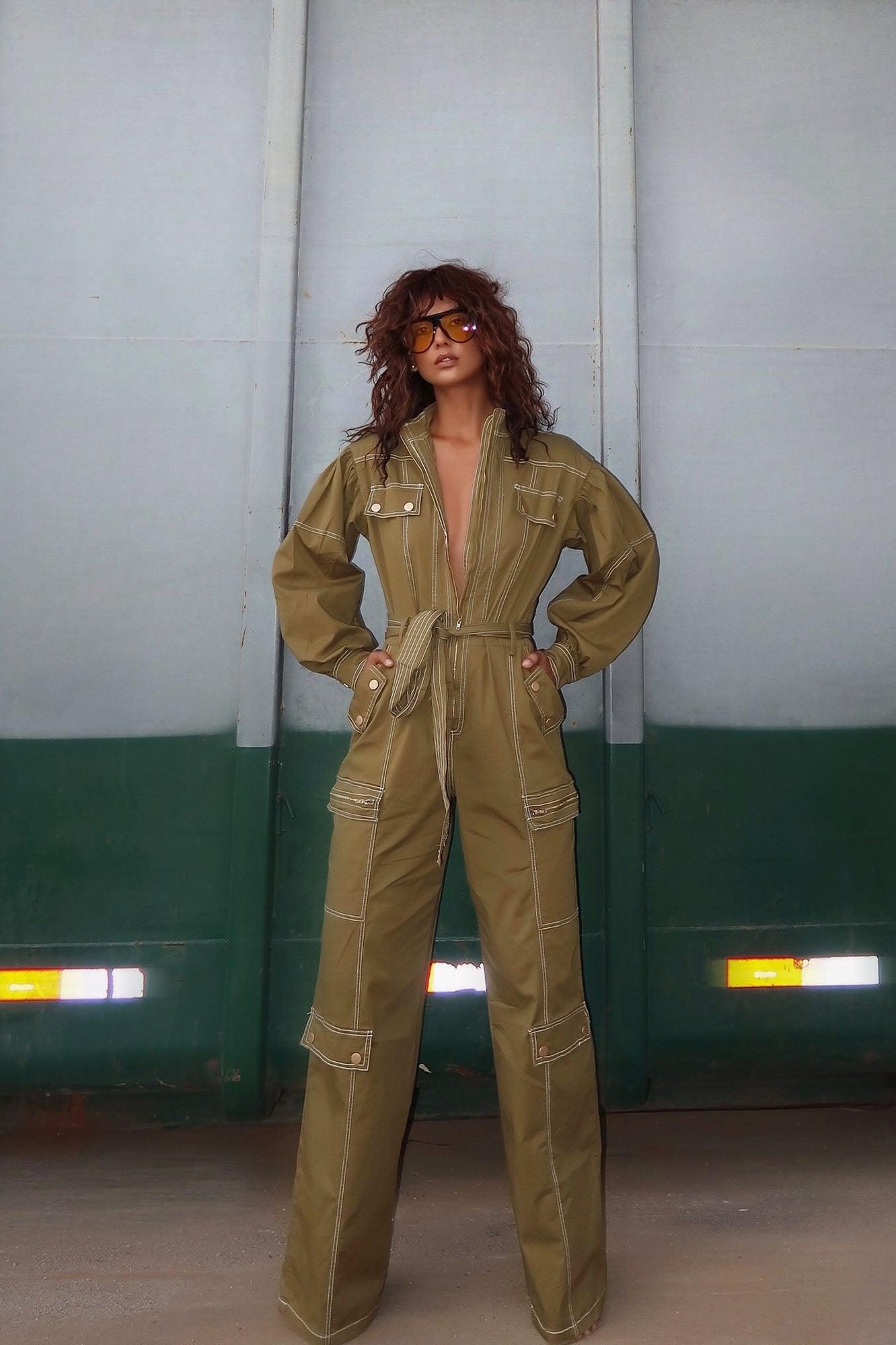 Prove You Wrong Jumpsuit - Olive Product Image