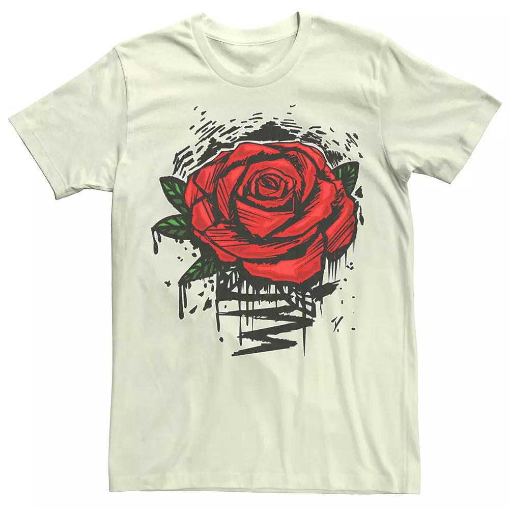 Men's Rugged Rose Drip Graphic Tee,  Product Image
