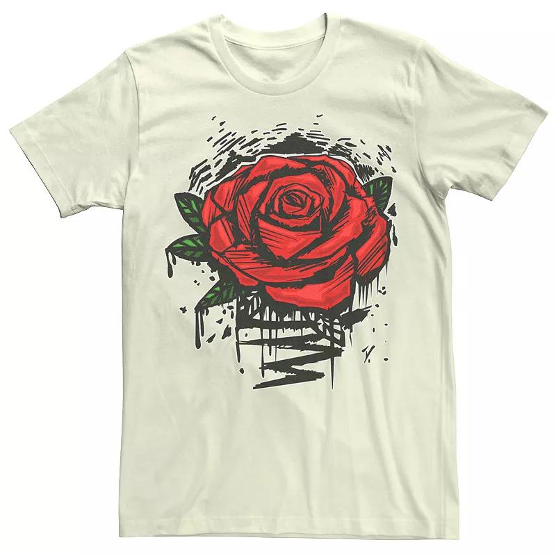 Men's Rugged Rose Drip Graphic Tee,  Product Image