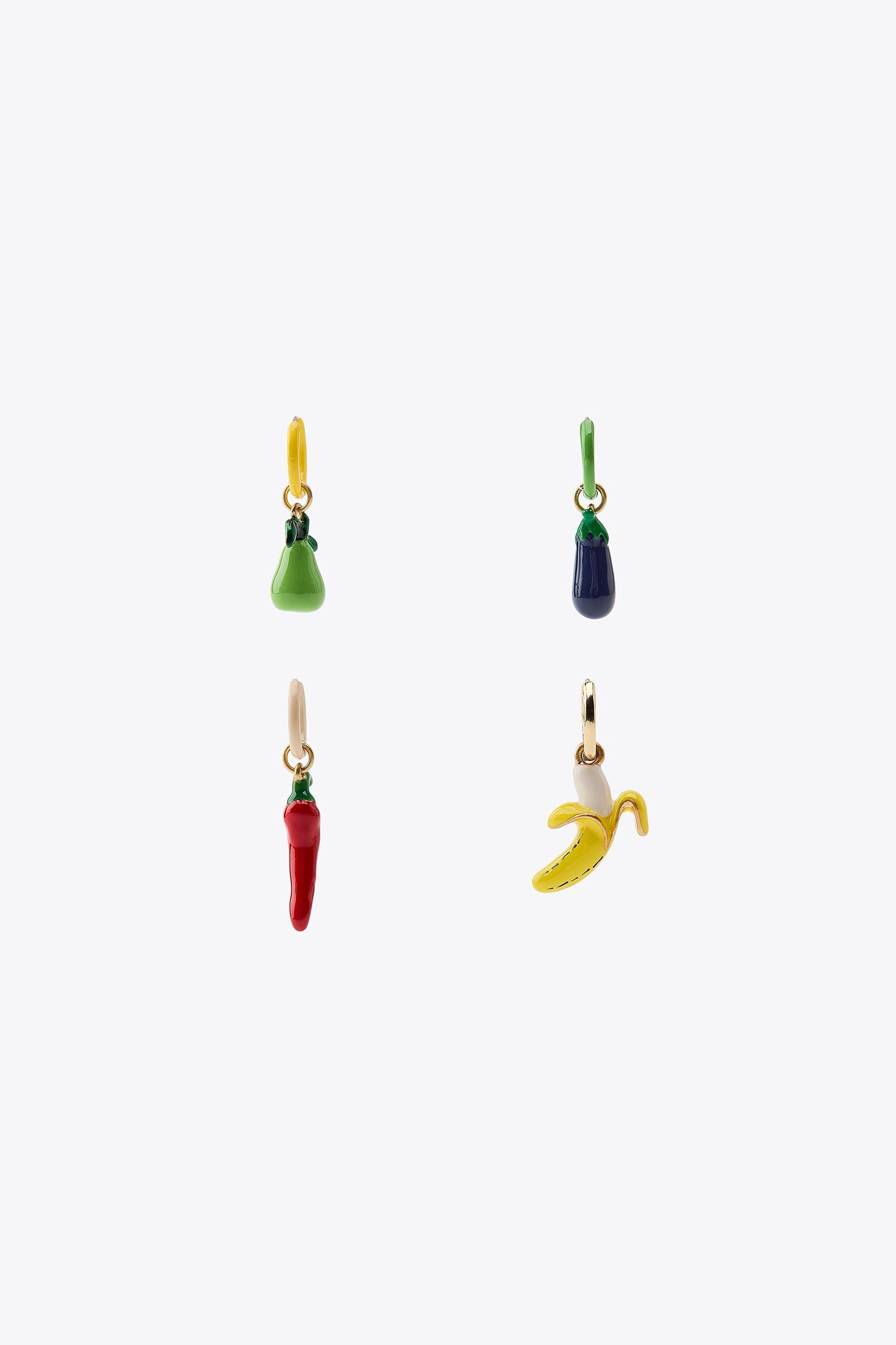 PACK OF ENAMELED FRUIT EARRINGS Product Image