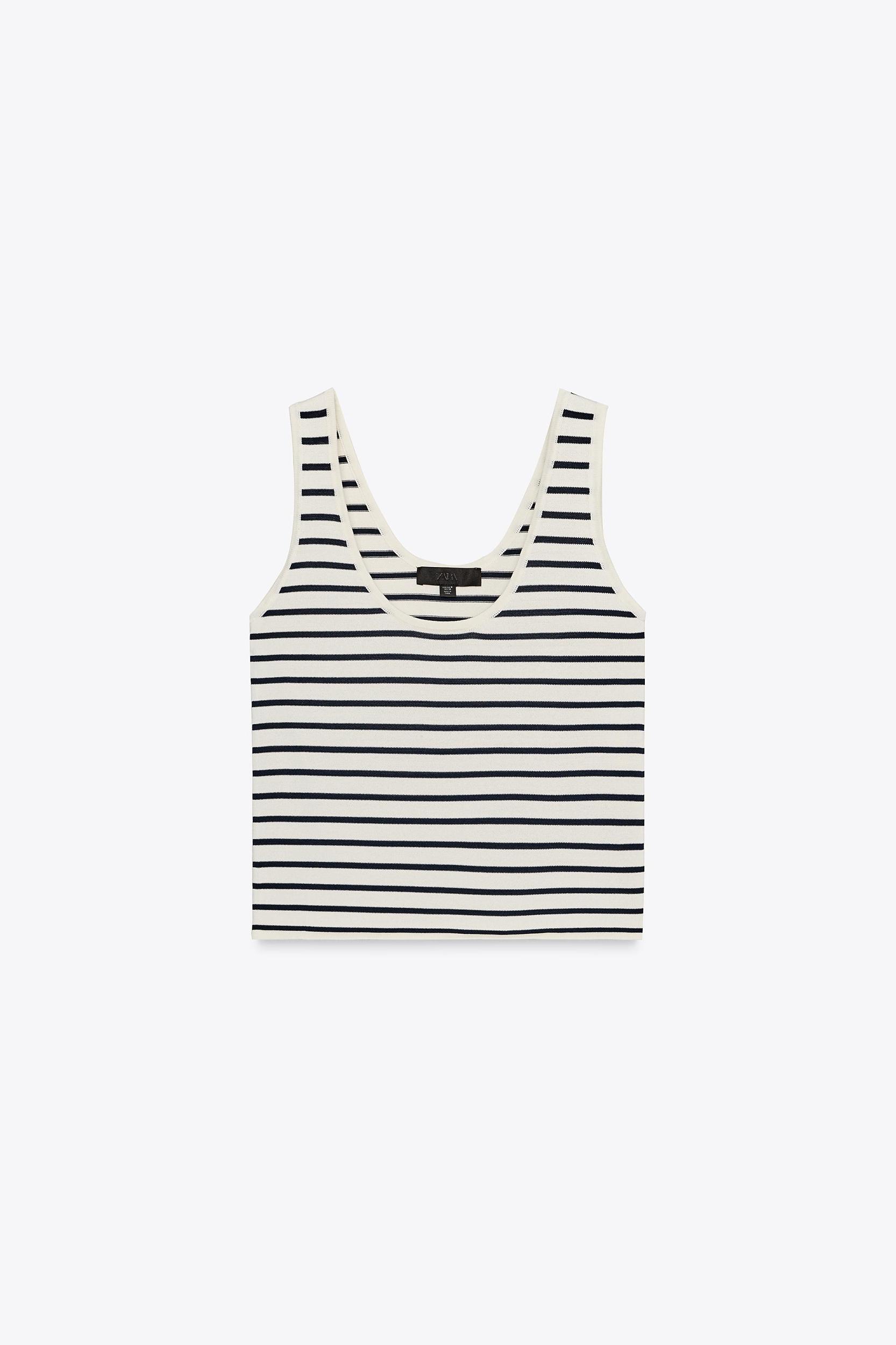 STRIPED KNIT TOP Product Image