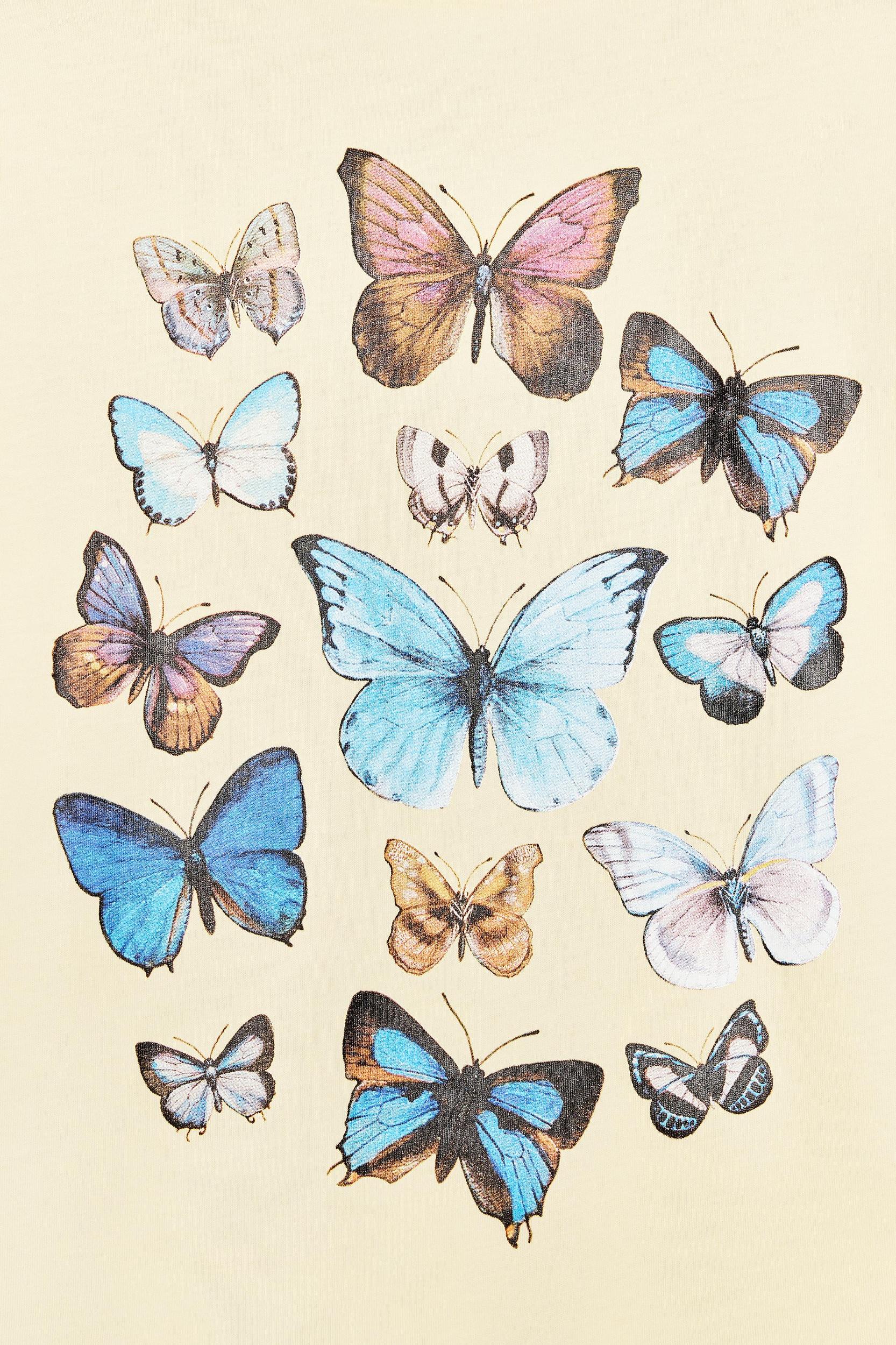 MARIAN ELLIS ROWAN BUTTERFLY PRINT T-SHIRT Product Image