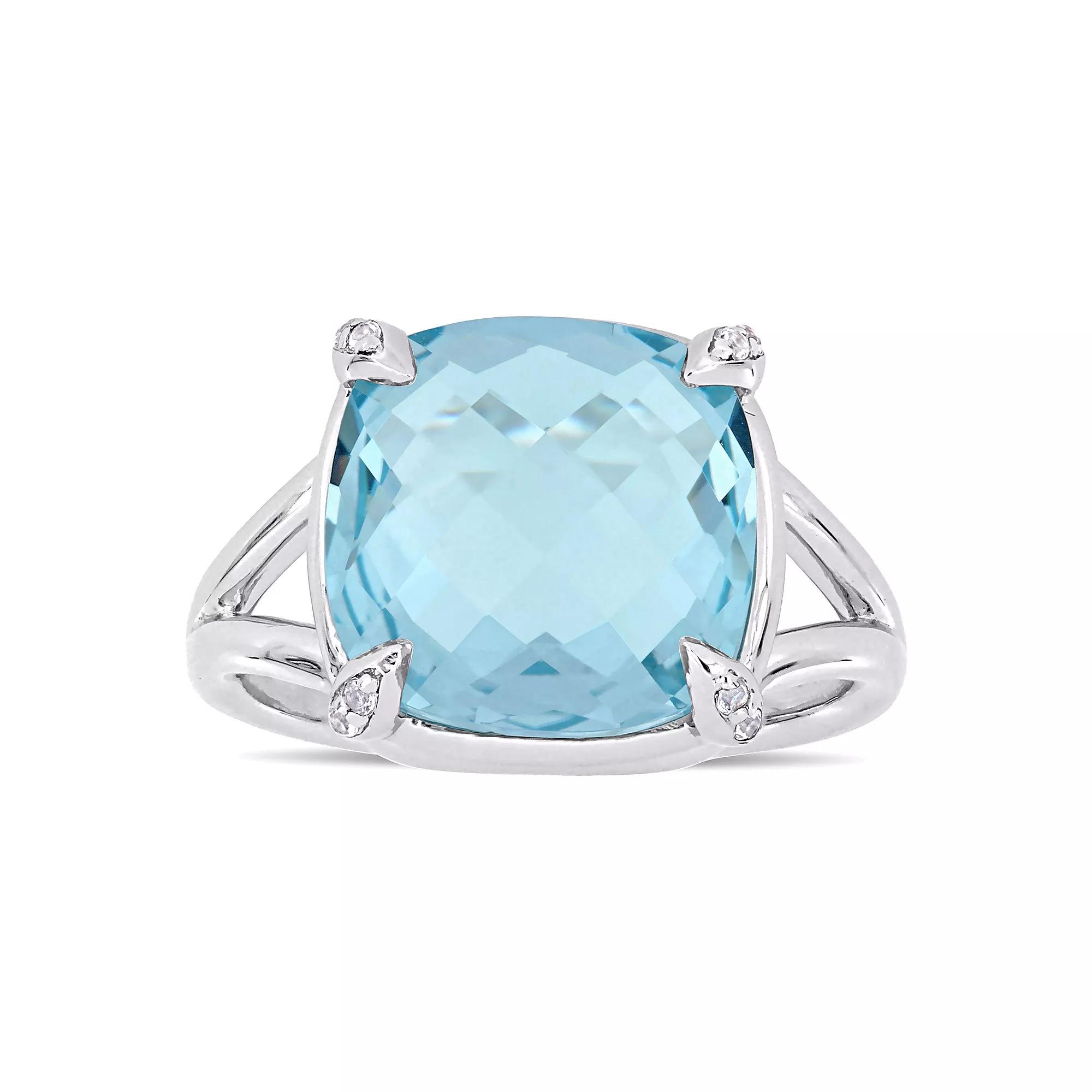 Stella Grace Sterling Silver Sky Blue Topaz & White Topaz Ring, Womens Product Image