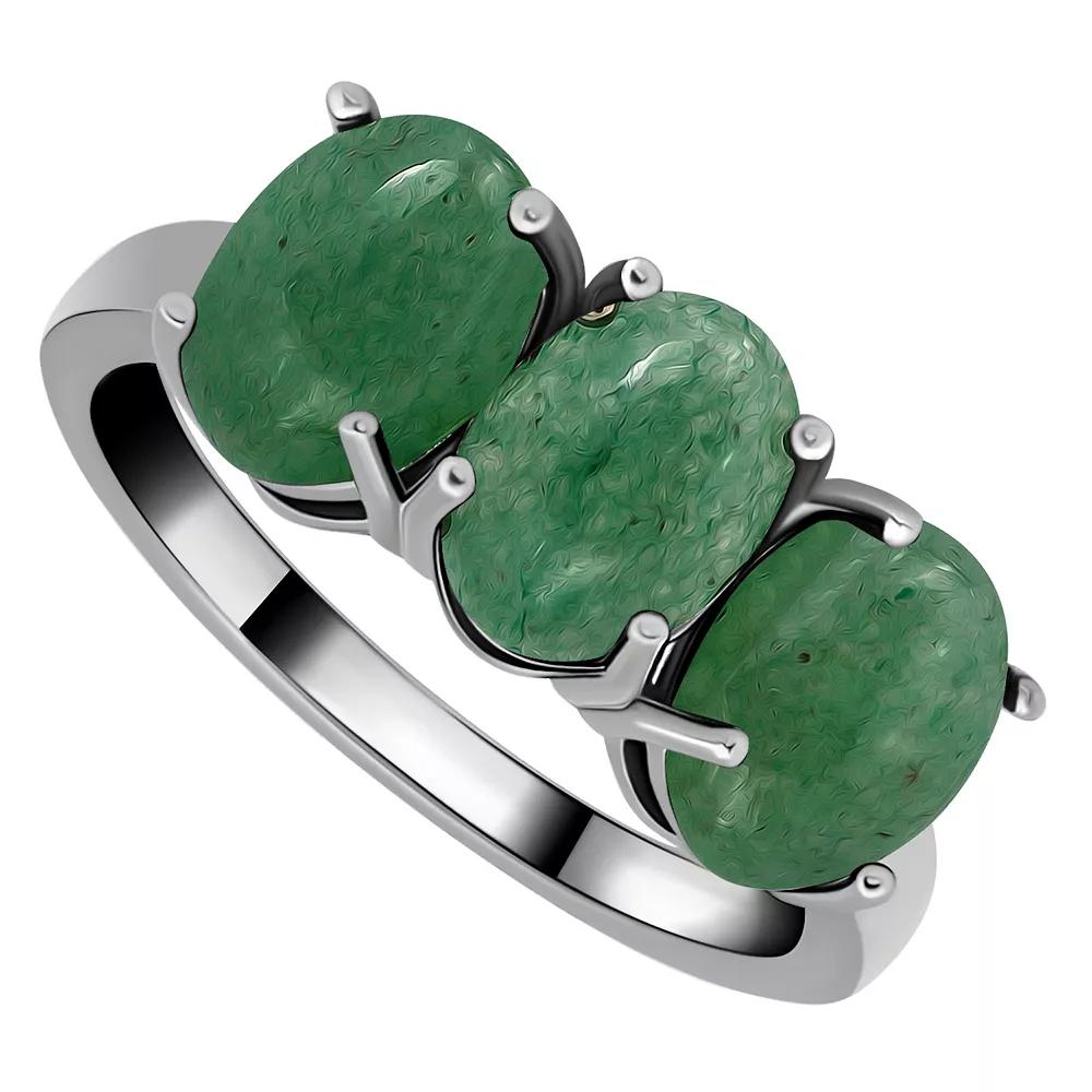 Aleure Precioso Sterling Silver Polished 3-Stone Ring, Women's,  Product Image