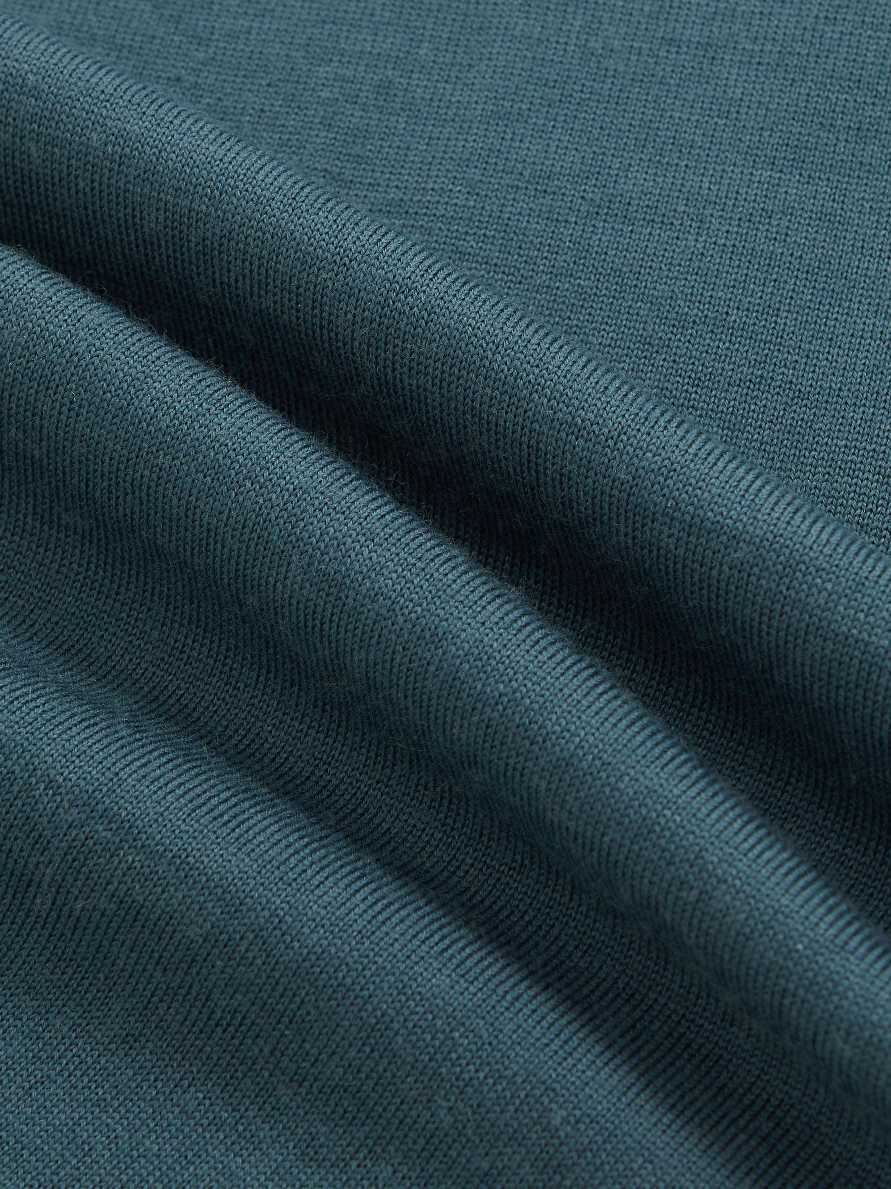 Merino Wool Half Zip Jumper in Orion Blue Product Image