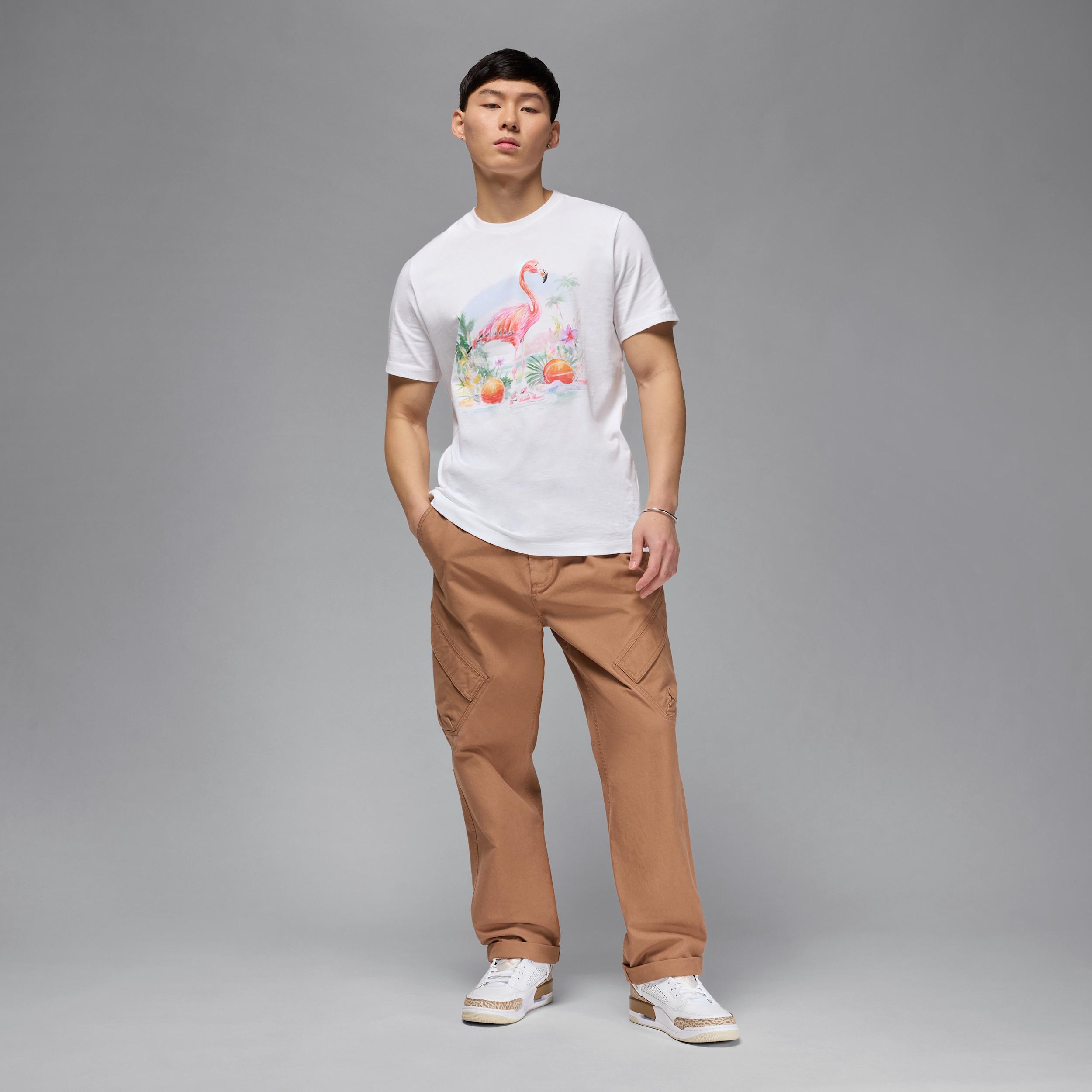 Jordan Mens Jordan Flight Essential Flamingo Crew - Mens White/Black Product Image