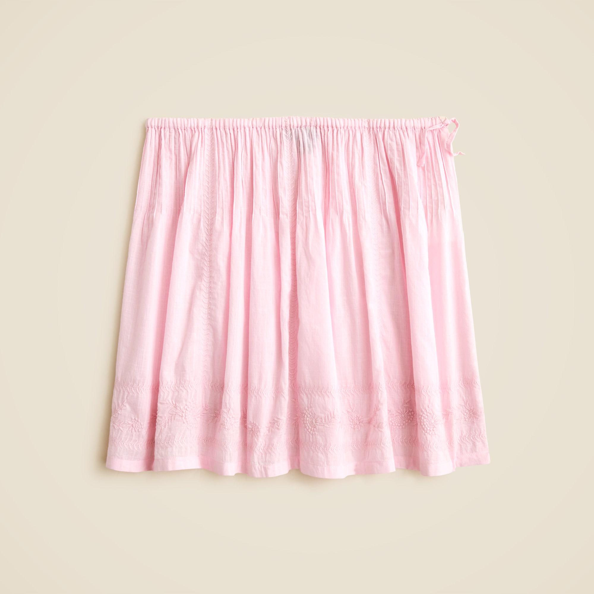 Embroidered side-tie mini skirt Product Image
