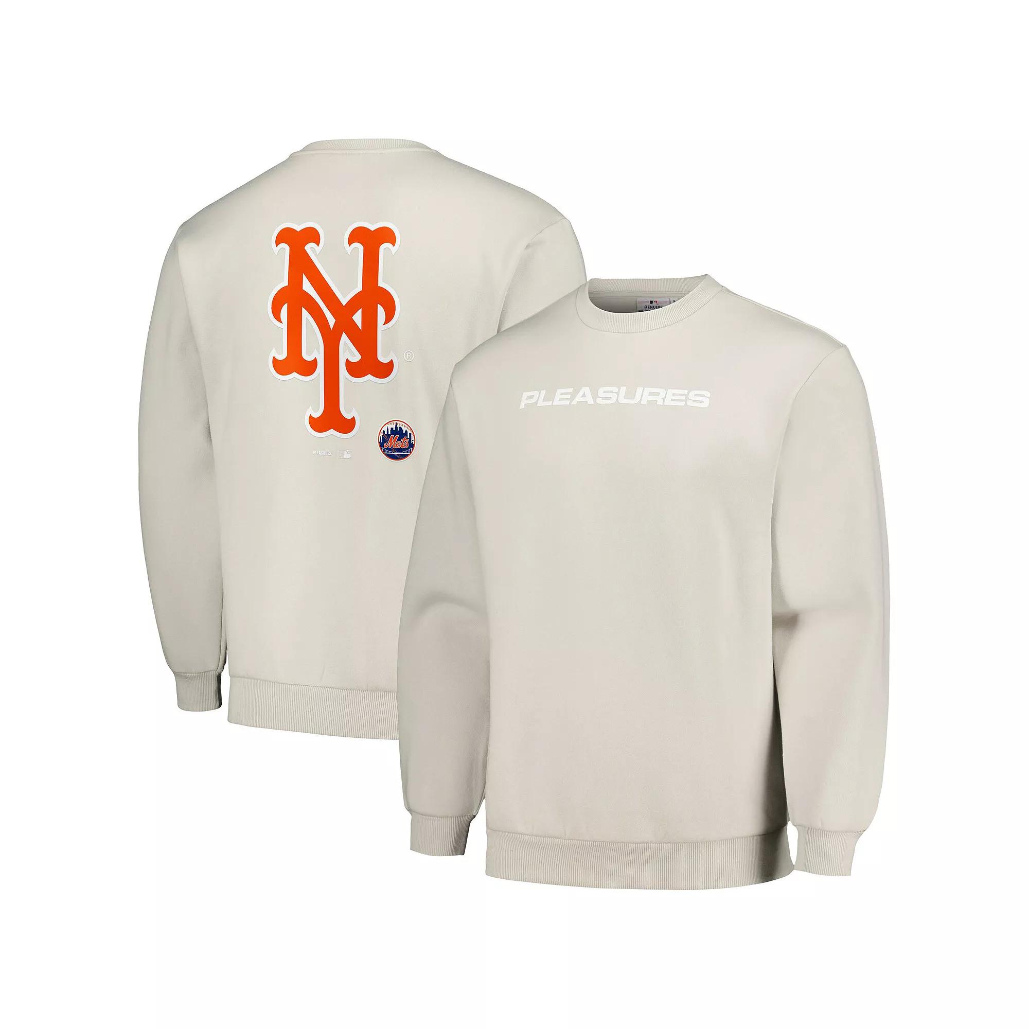 Men's Gray New York Mets Ballpark Pullover Sweatshirt, Size: Small, Grey Product Image