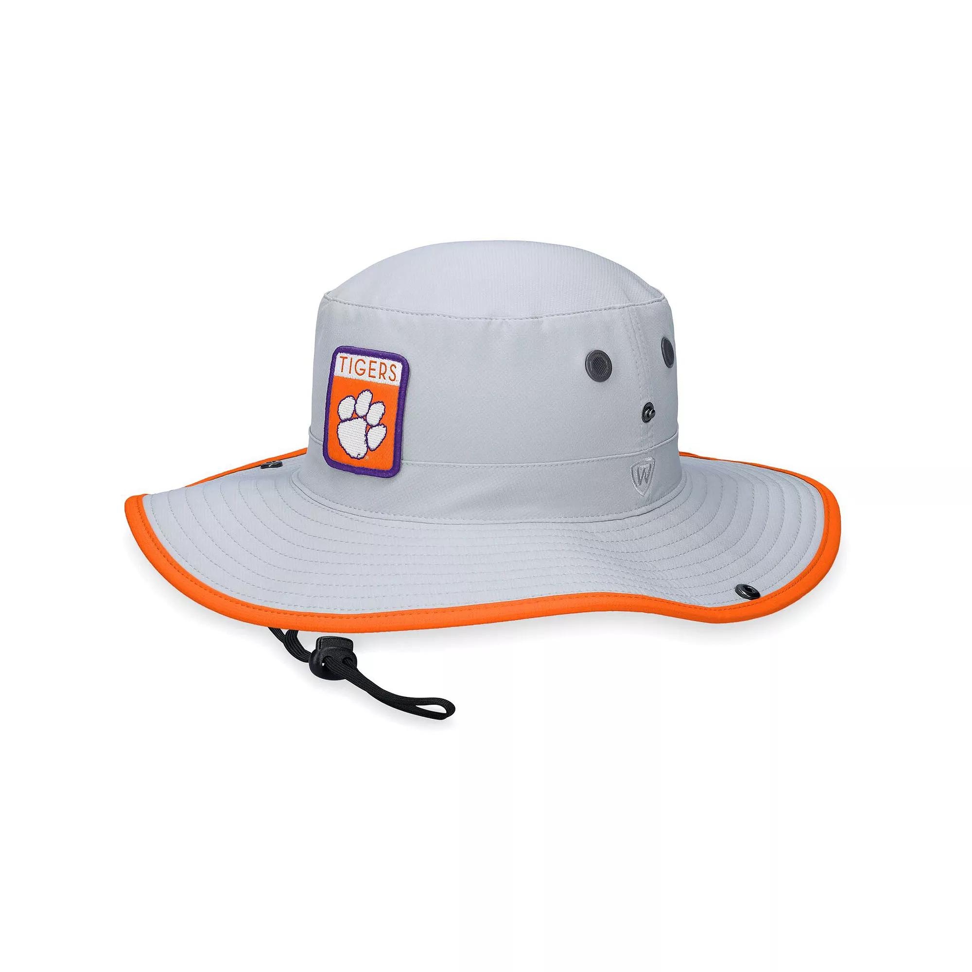Men's Top of the World Gray Clemson Tigers Steady Bucket Hat, Grey Product Image