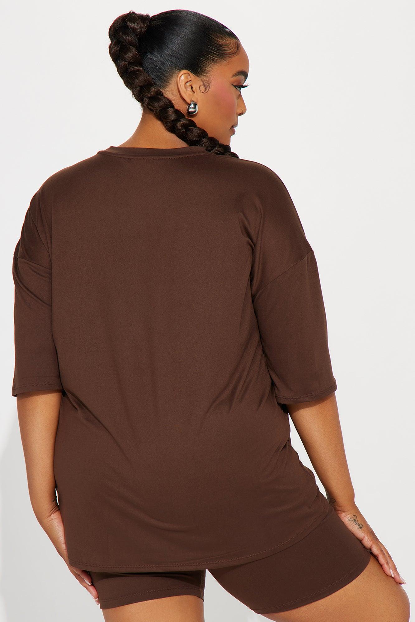 Weekend Vibes Short Set - Chocolate Product Image