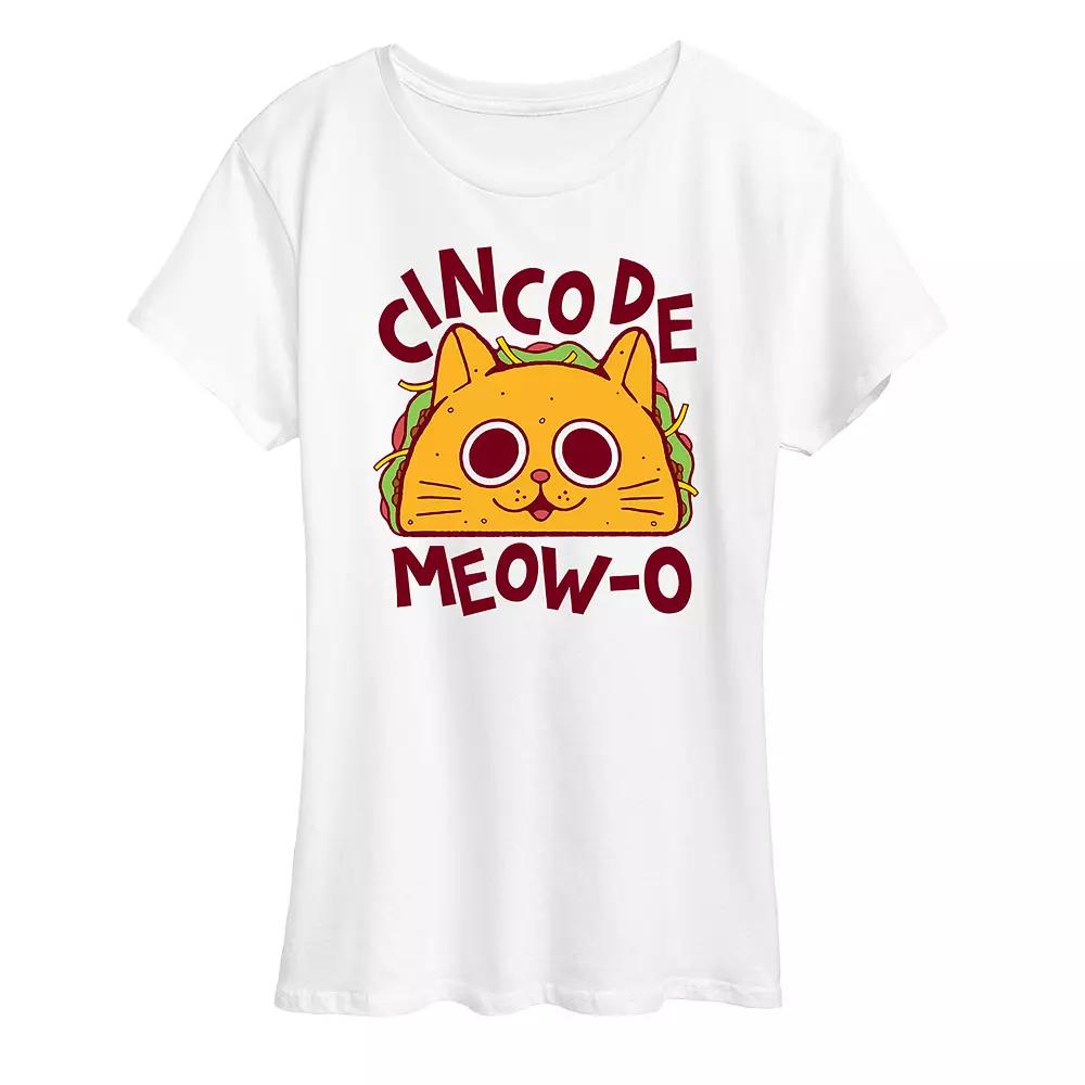 Women's Cinco De Meow O Graphic Tee,  Product Image