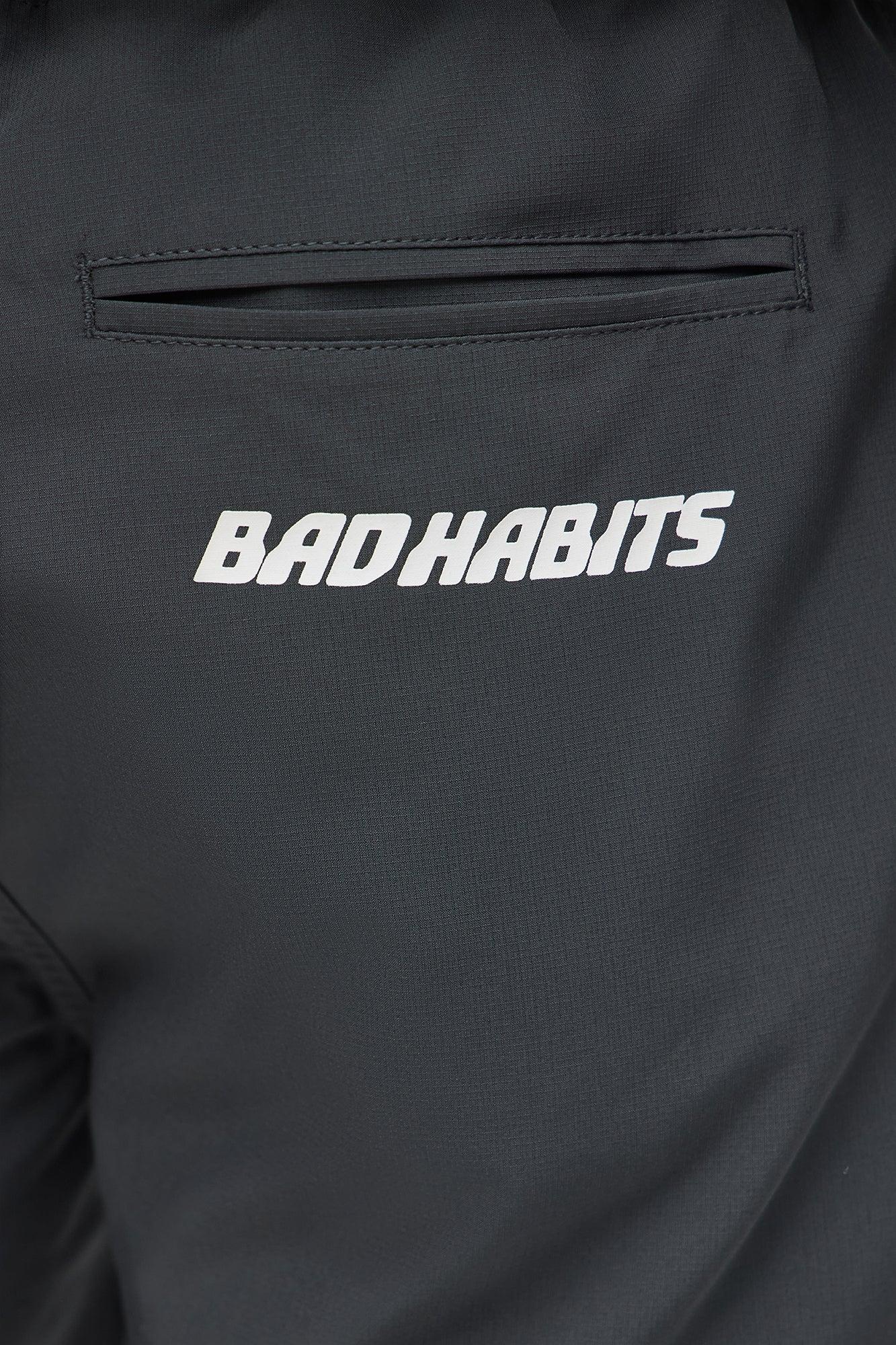 Bad Habits Relaxed Drawstring Shorts - Black Male Product Image