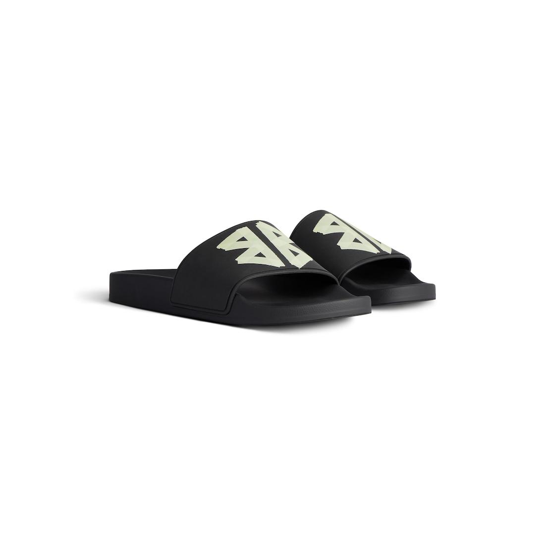 Women's Pool Slide Sandal  in Black/yellow Product Image