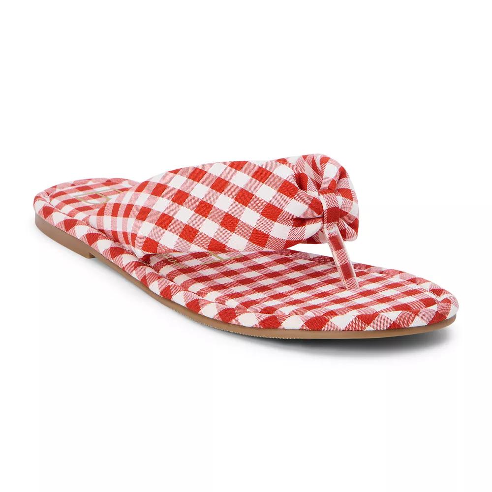 Beach by Matisse Gidget Women's Thong Sandals, Size: 5, Red Gingham Product Image