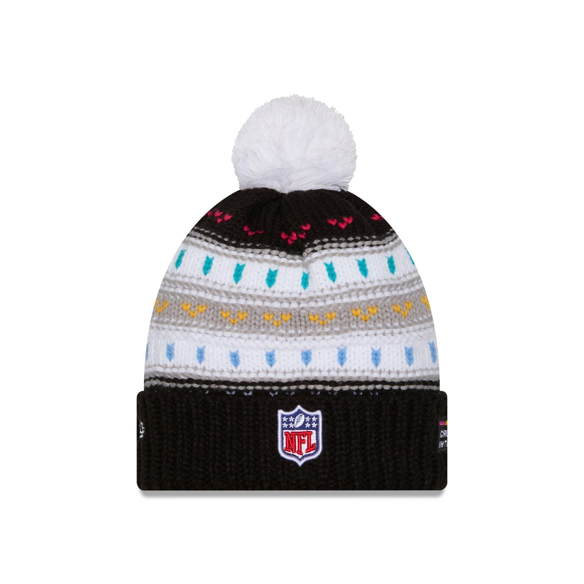 Buffalo Bills 2025 Crucial Catch Women's Pom Knit Hat Female Product Image