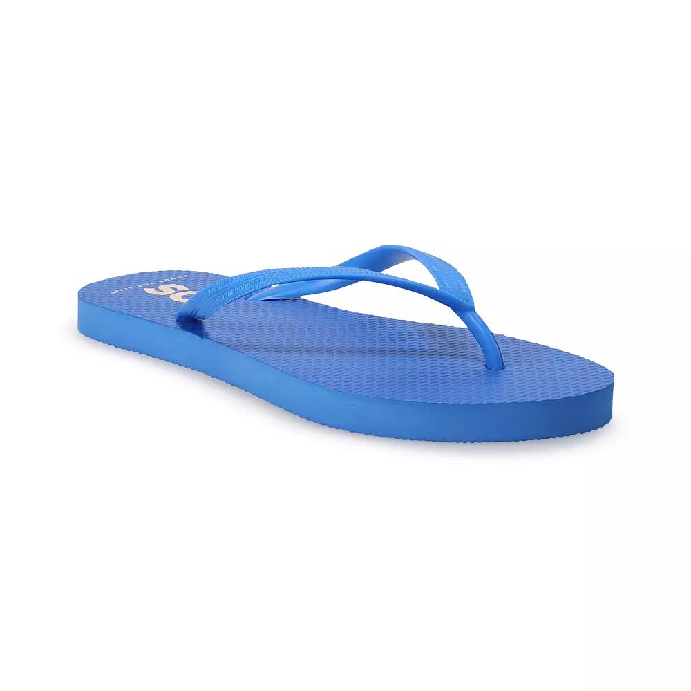 SO® Glider Women's Flip Flop Sandals, Size: 9, Blue Product Image