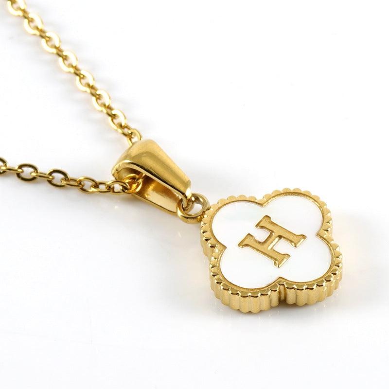 Clover Initial Necklace Product Image