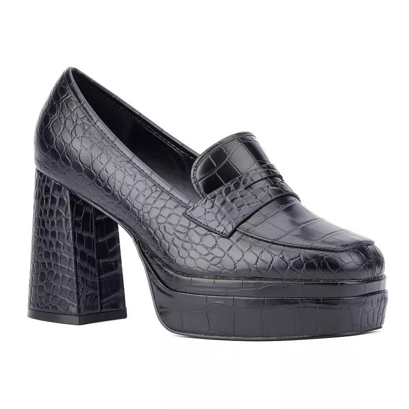 Fashion to Figure Madelyn Women's Wide Width Platform Loafers,  Product Image