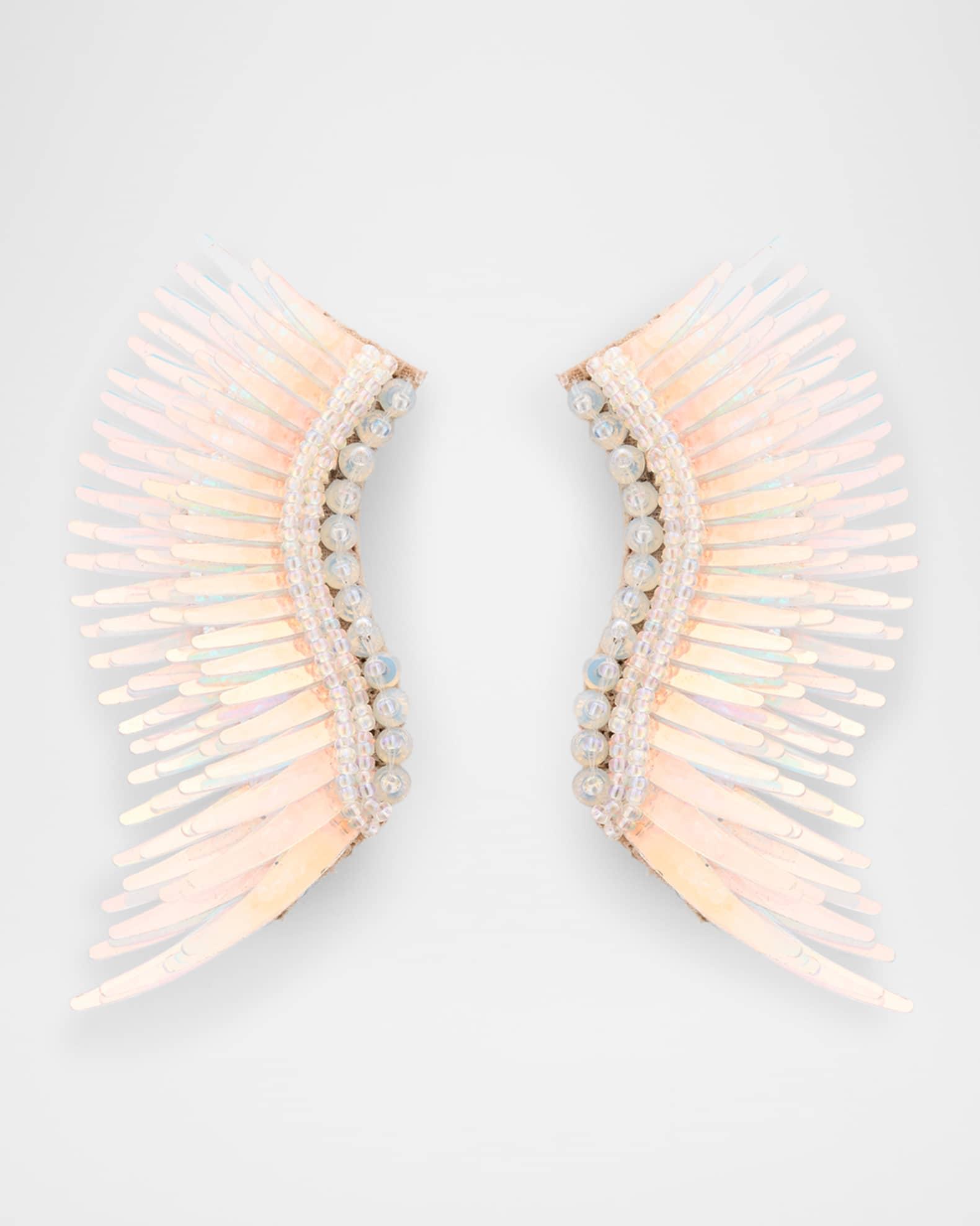 Midi Madeline Earrings, White Product Image
