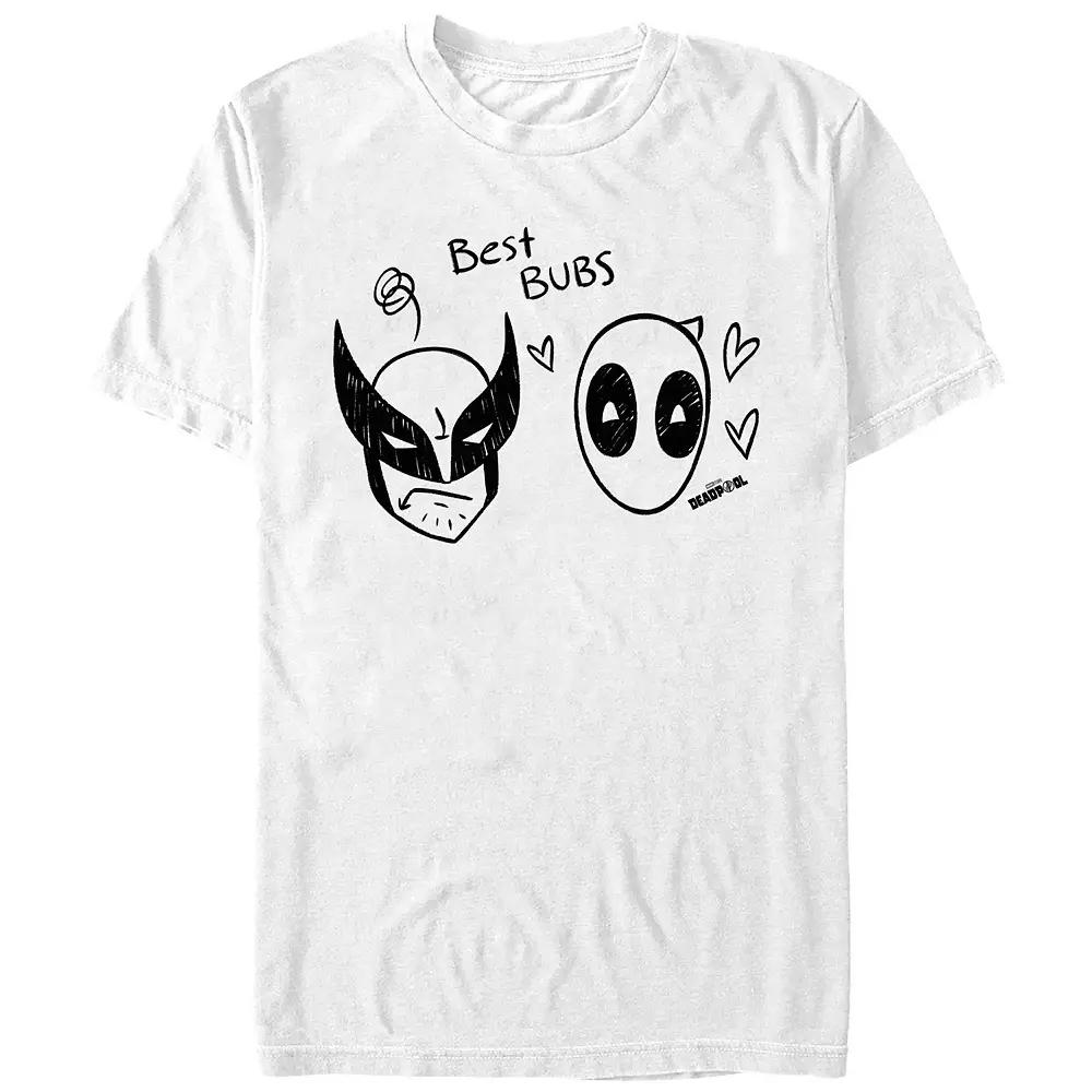Men's Marvel Deadpool And Wolverine Best Bubs Sketch Graphic Tee,  Product Image