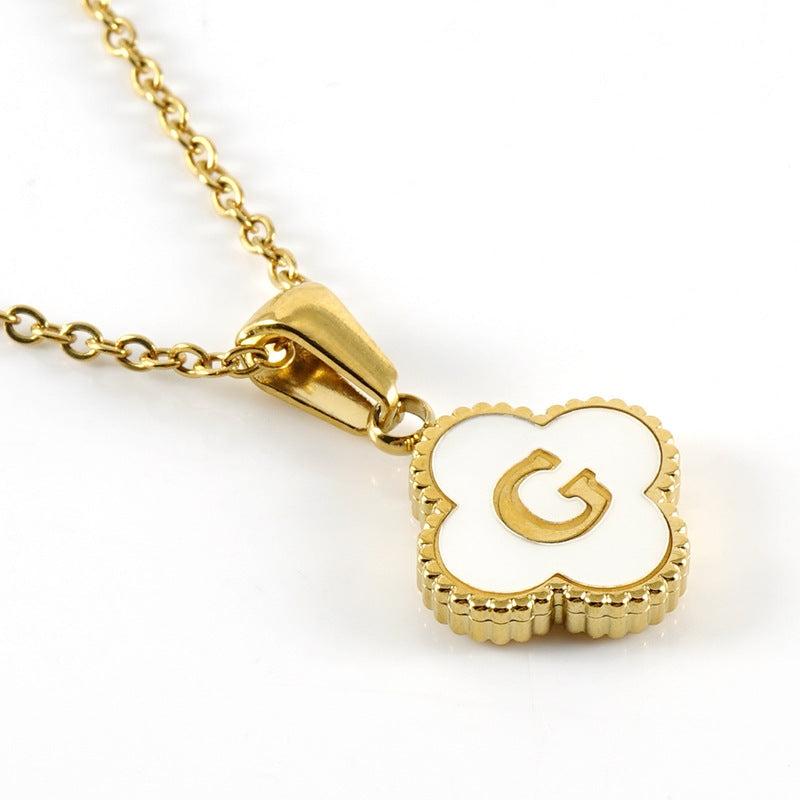 Clover Initial Necklace Product Image