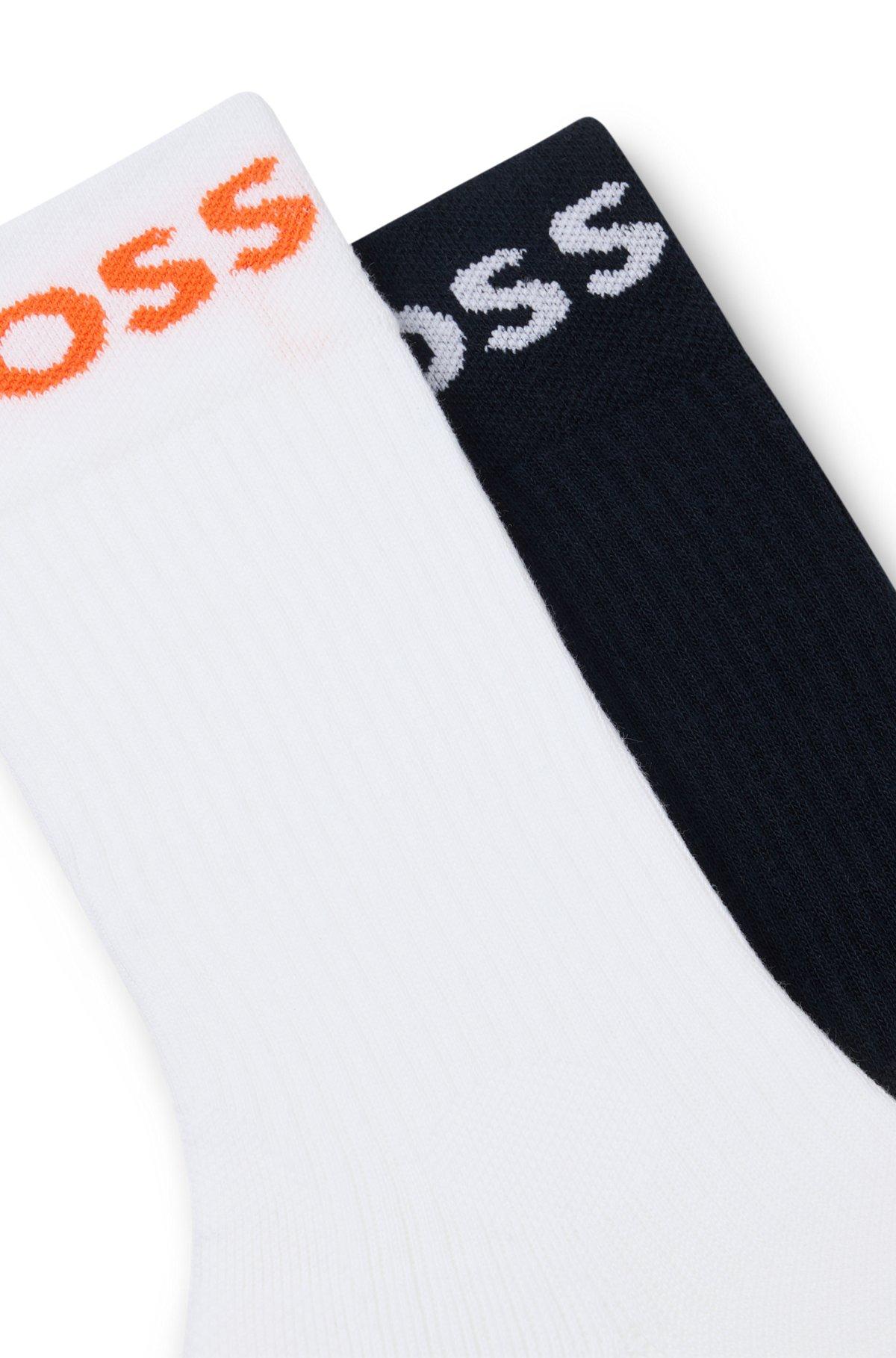 Two-pack of quarter-length socks in stretch fabric Product Image