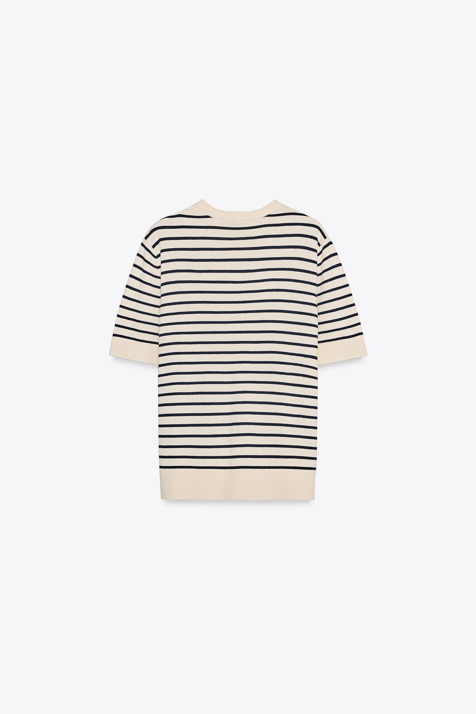 STRIPED KNIT TOP Product Image