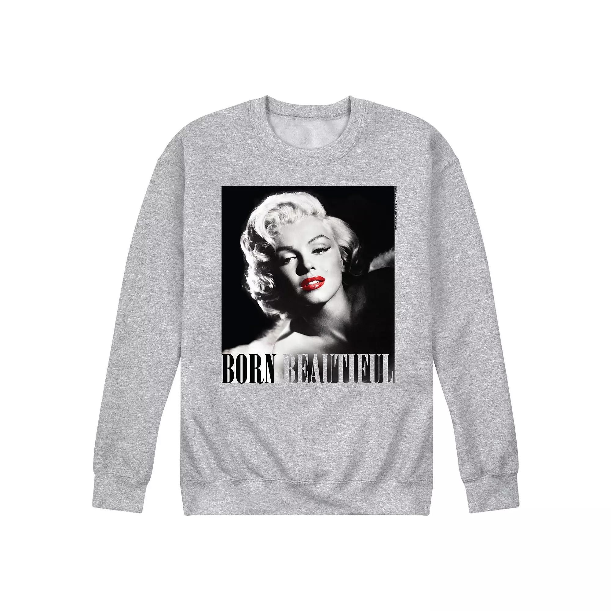 Men's Marilyn Monroe Born Beautiful Sweatshirt,  Product Image