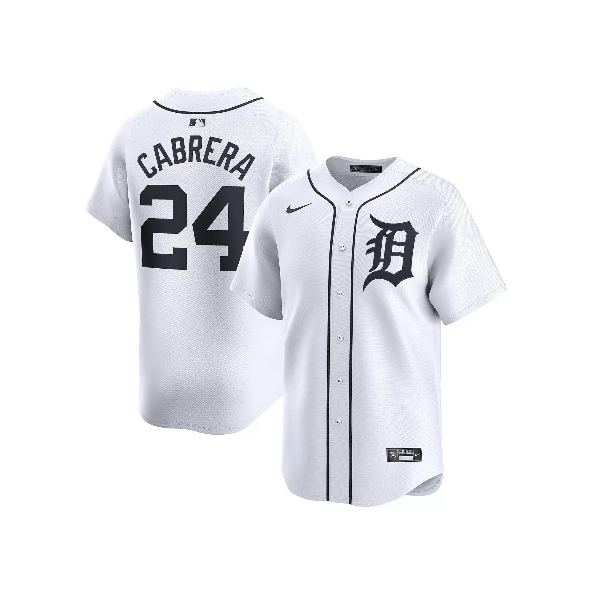Men's Nike Miguel Cabrera White Detroit Tigers Home Limited Player Jersey, Size: Large Product Image