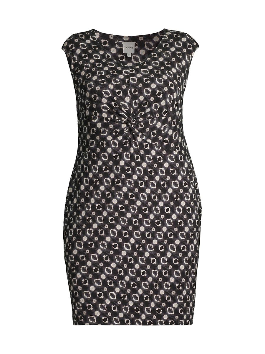 Womens Midnight Shibori-Inspired Twisted Sheath Dress Product Image