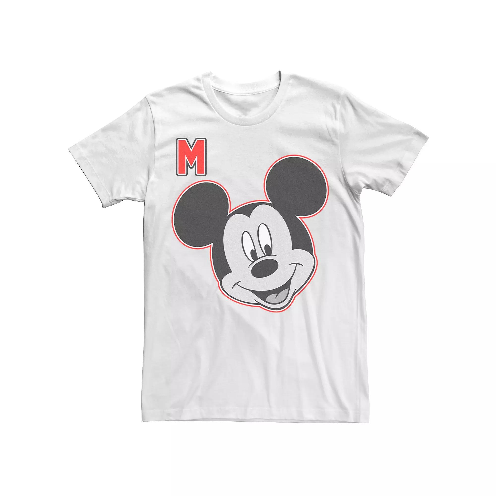 Disney's Mickey Mouse Varsity Letter Face Men's Tee, Size: 3XL, White Product Image